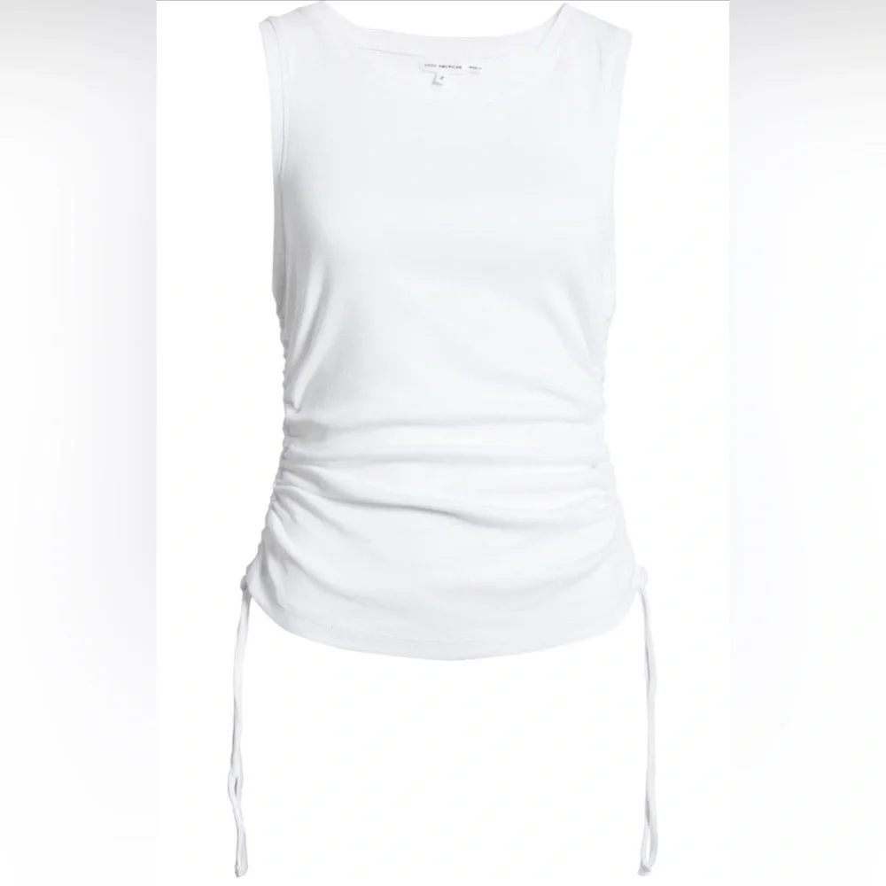 Good American Ruched Tank in White GA SIZE 4/ Size XL NWT - Picture 1 of 4